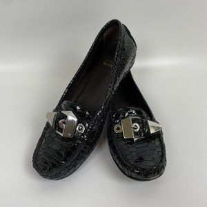 Stuart Weitzman leather black loafer